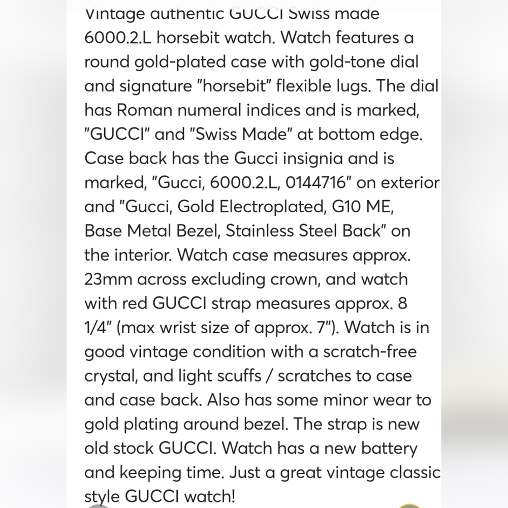 Authentic Gucci watch
